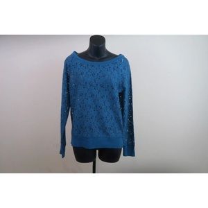 Aerie women's lace sweater see through size small
